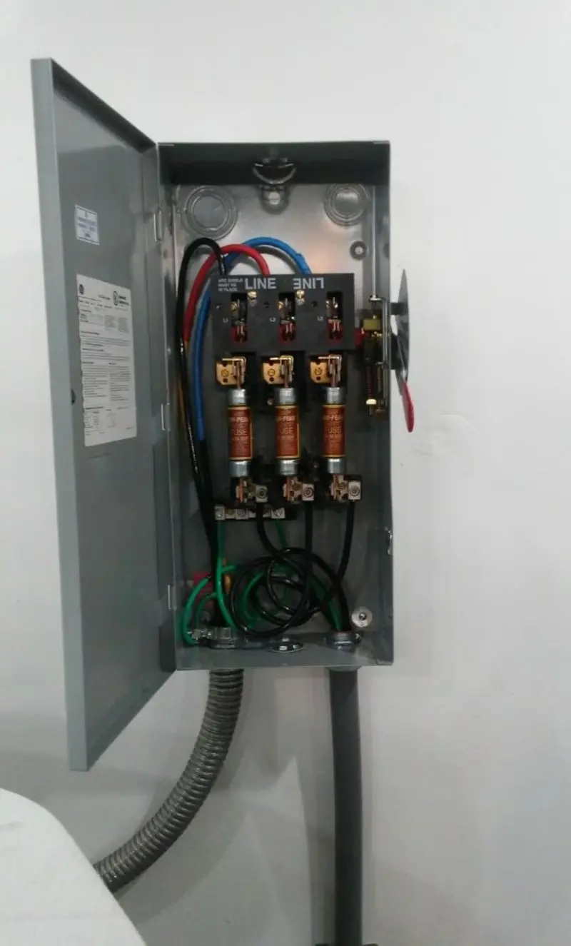 Three-phase disconnect switch installed for Electrical Wiring & Rewiring in Hilton Head Island